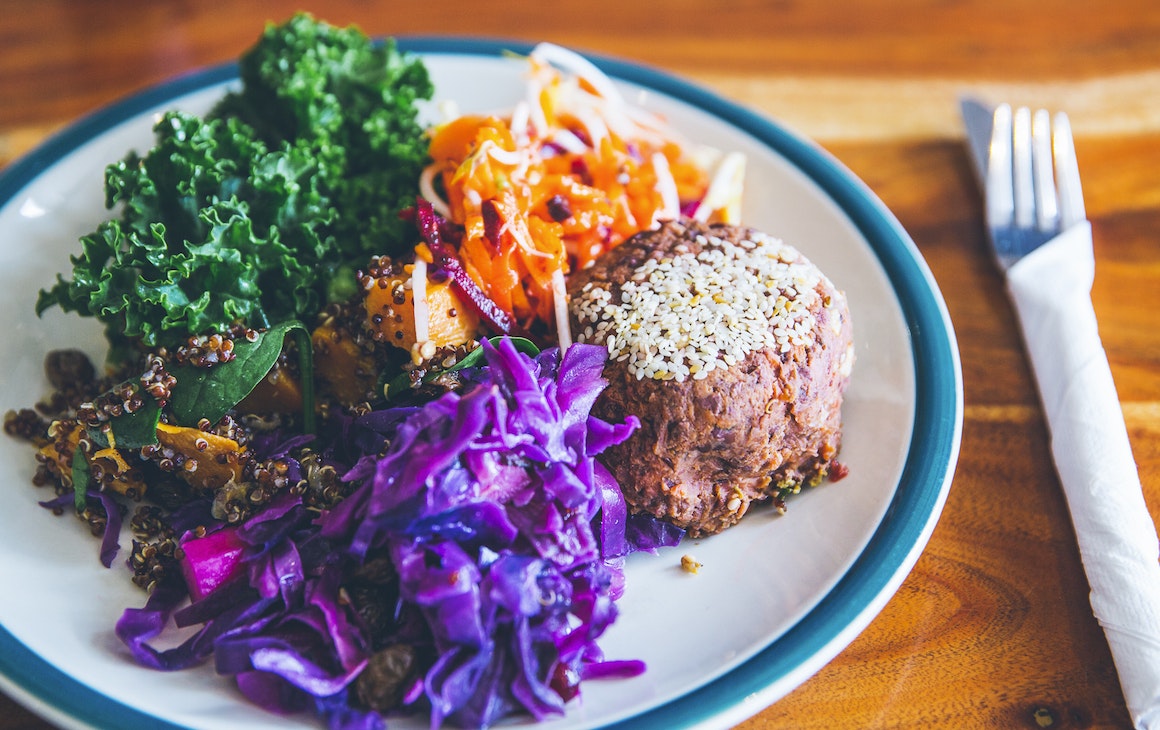 a plate full of fresh gluten free food